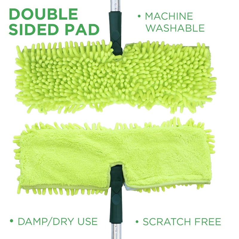 Pine Sol Pine-Sol Telescopic Microfiber Dry/Wet Mop â€“ Dust Mopping for Cleaning Hardwood Floors, Tile, Laminate | Swivel Sweeper with Washable Pad and Extendable Metal Handle - Image 3